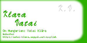 klara vatai business card